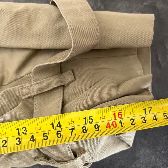 Vintage Burberrys' Trench Coat tan 42 Long W/ Strap - Picture 10 of 11